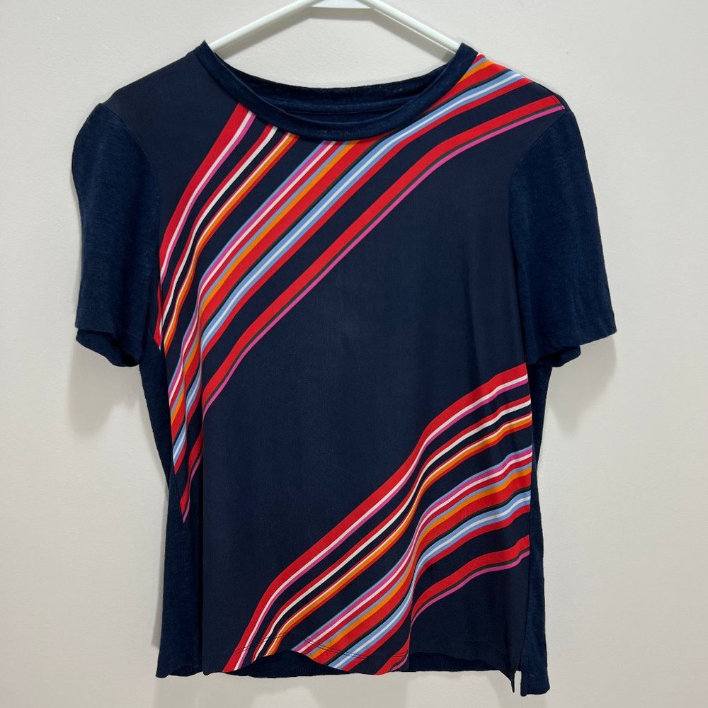 Tory Burch Striped T-Shirt Size S